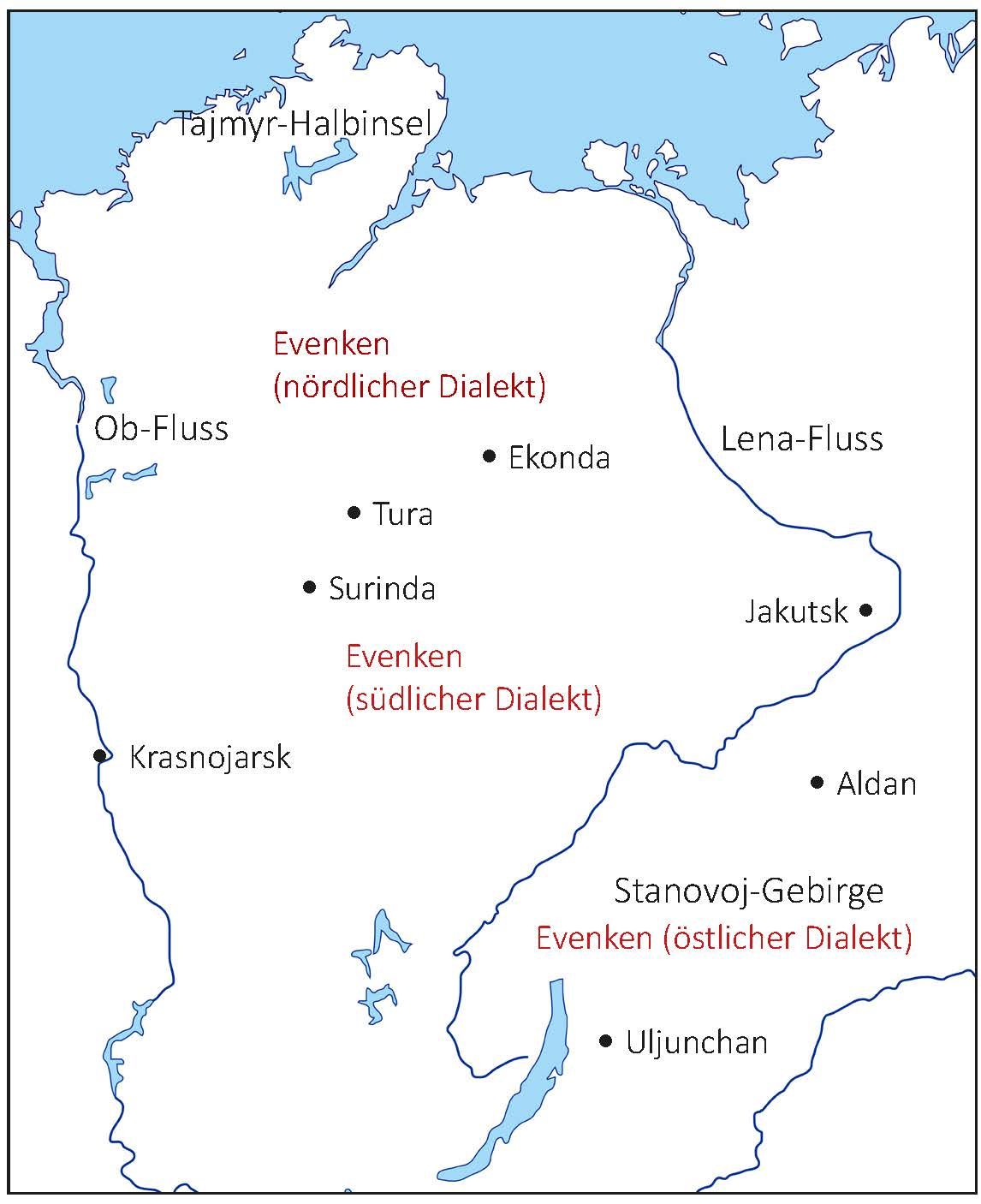 Map of Evenk